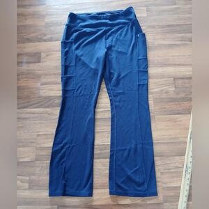 Jaanuu Women's Size Large Navy Blue Yoga Pants